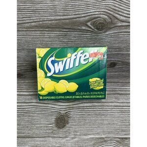 Swiffer Disposable Cloths Lemon Scented Refills 16 Count Dry Sweeping *READ*